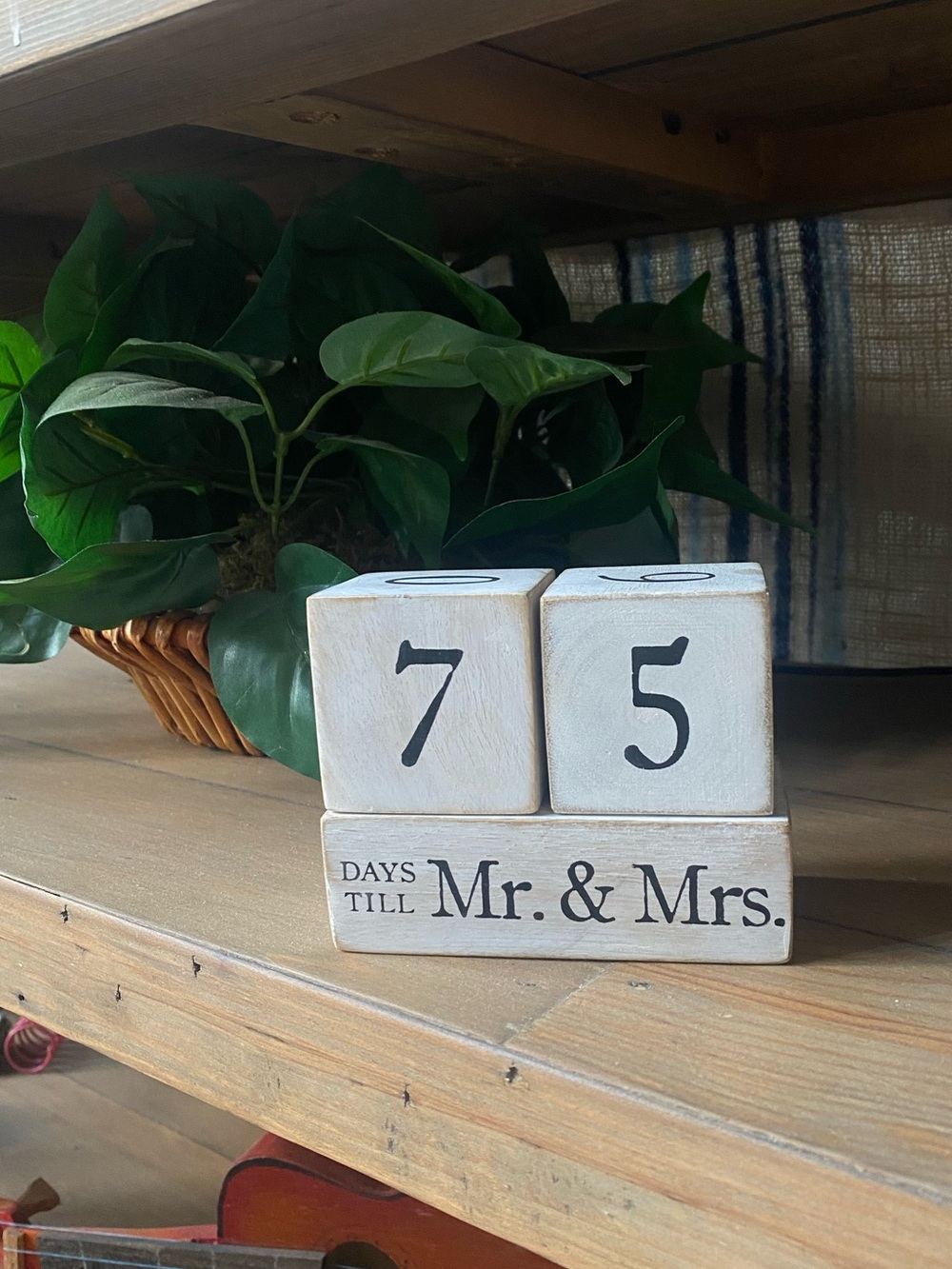 Wedding Rustic Wooden Countdown Blocks